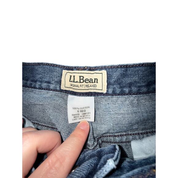 Vintage L.L.Bean Jeans Women's Sz 6R Original Fit Mom Jeans High Rise Tapered - Picture 5 of 5